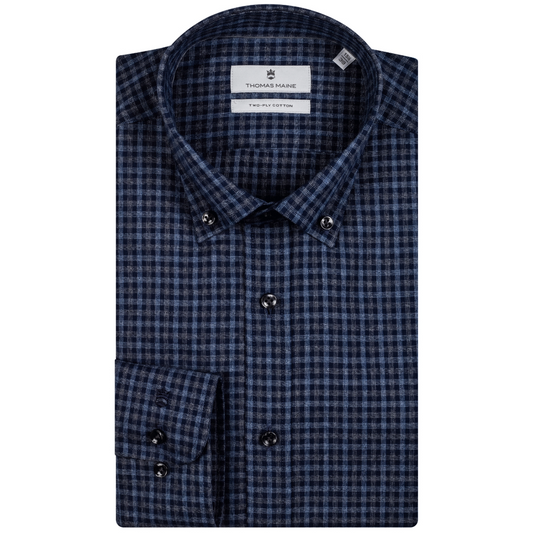 Thomas Maine Check Shirt - Navy