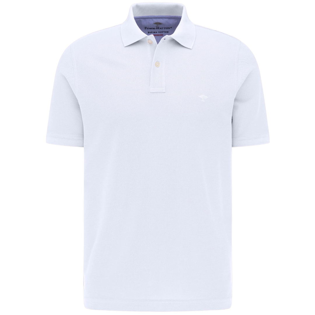 Fynch-Hatton Supima Cotton Polo Shirt - White