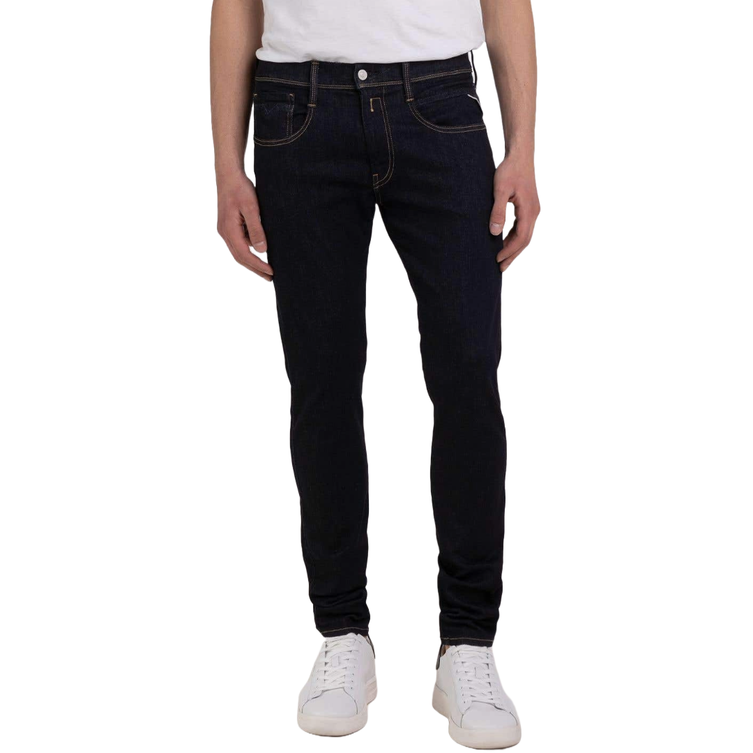 Replay Anbass Hyperflex Slim Fit Jeans - Dark Blue