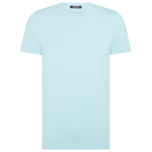 Remus Uomo Stretch Cotton T Shirt - Light Blue