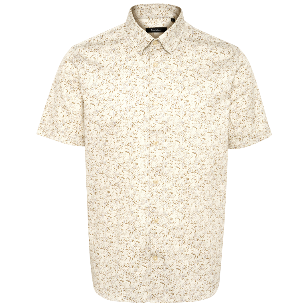 Matinique MAtrostol BU Short Sleeve Print Shirt - Sand