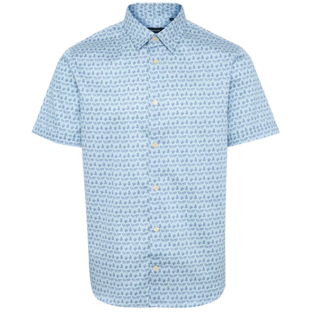 Matinique MAtrostol BU SS Short Sleeve Print Shirt - Blue