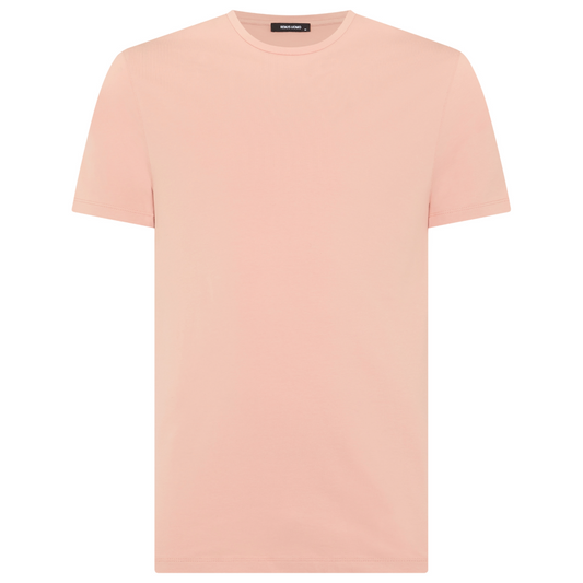 Remus Uomo Stretch Cotton T Shirt - Light Pink