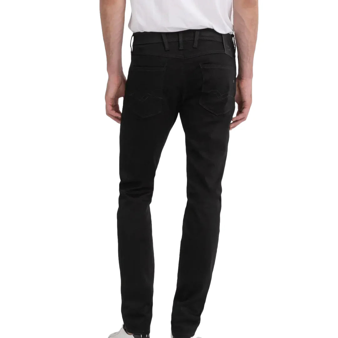 Replay Anbass Hyperflex Slim Fit Jeans - Black