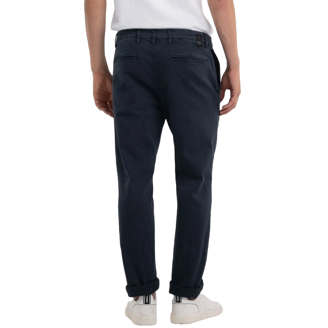 Replay Benni Regular Fit Chinos - Navy