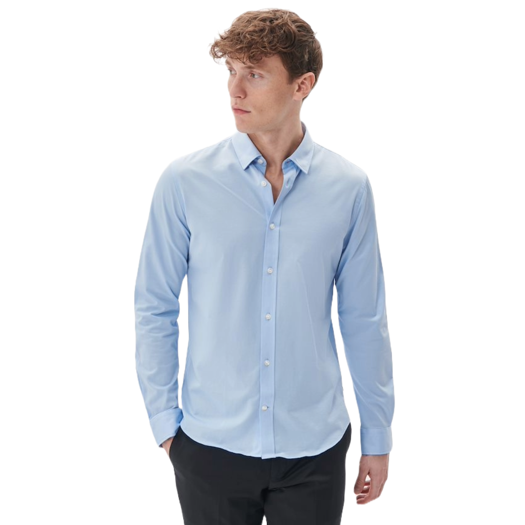 Matinique MAtrostol Plain Stretch Jersey Shirt - Light Blue