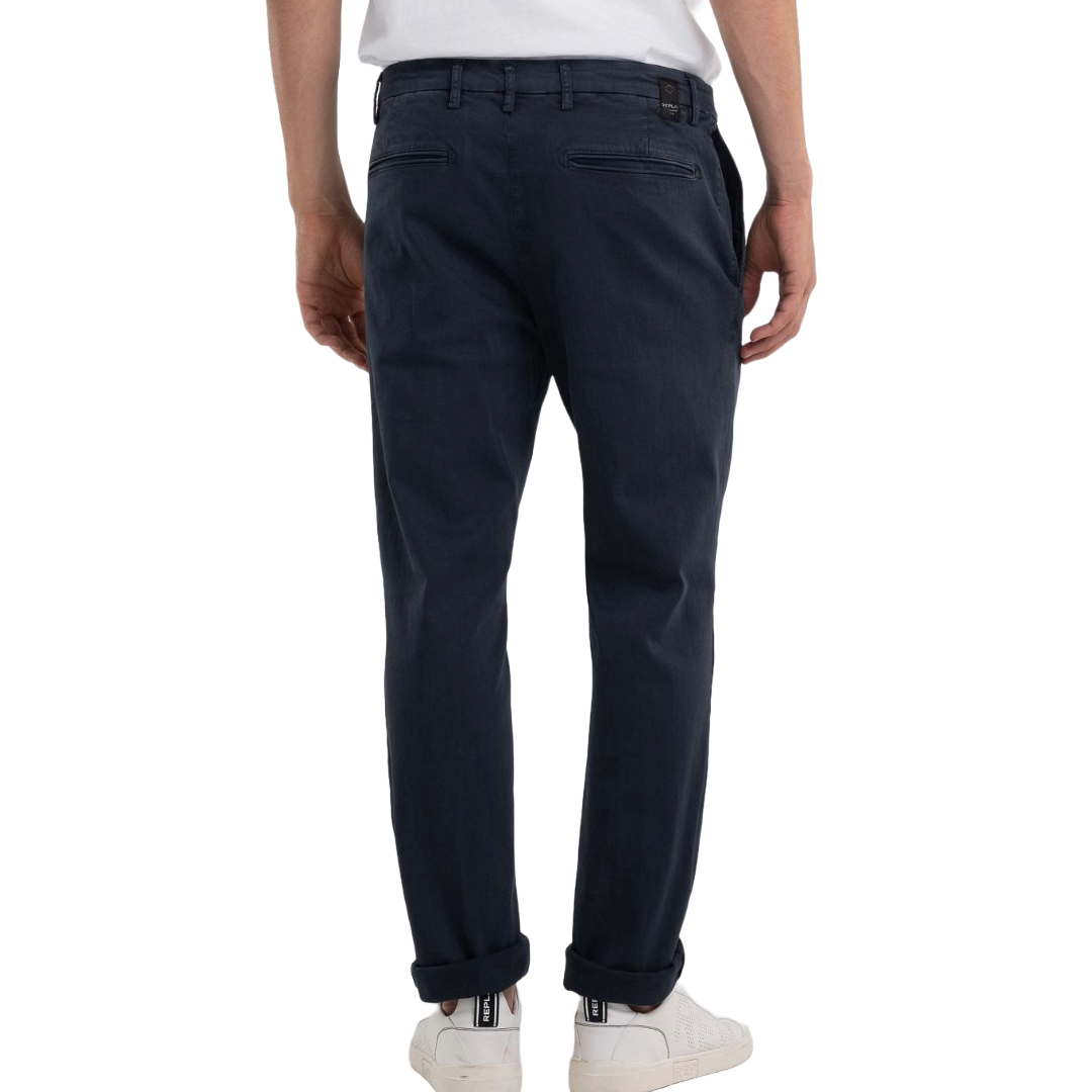 Replay Benni Hyperflex Regular Fit Chinos - Navy