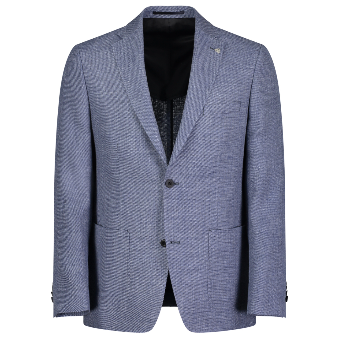 Roy Robson Premium Linen-Cotton Jacket - Light Blue