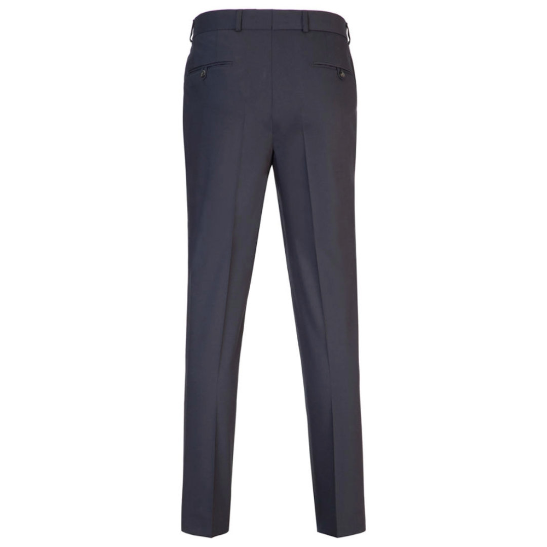 Brax Enrico Wool-Polyester-Stretch Trousers - Navy