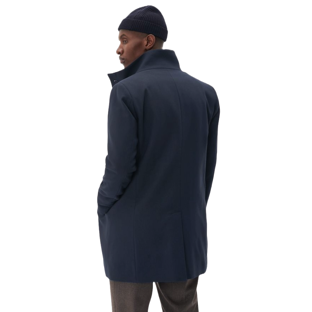 Matinique MAharvey Stretch Overcoat - Dark Navy