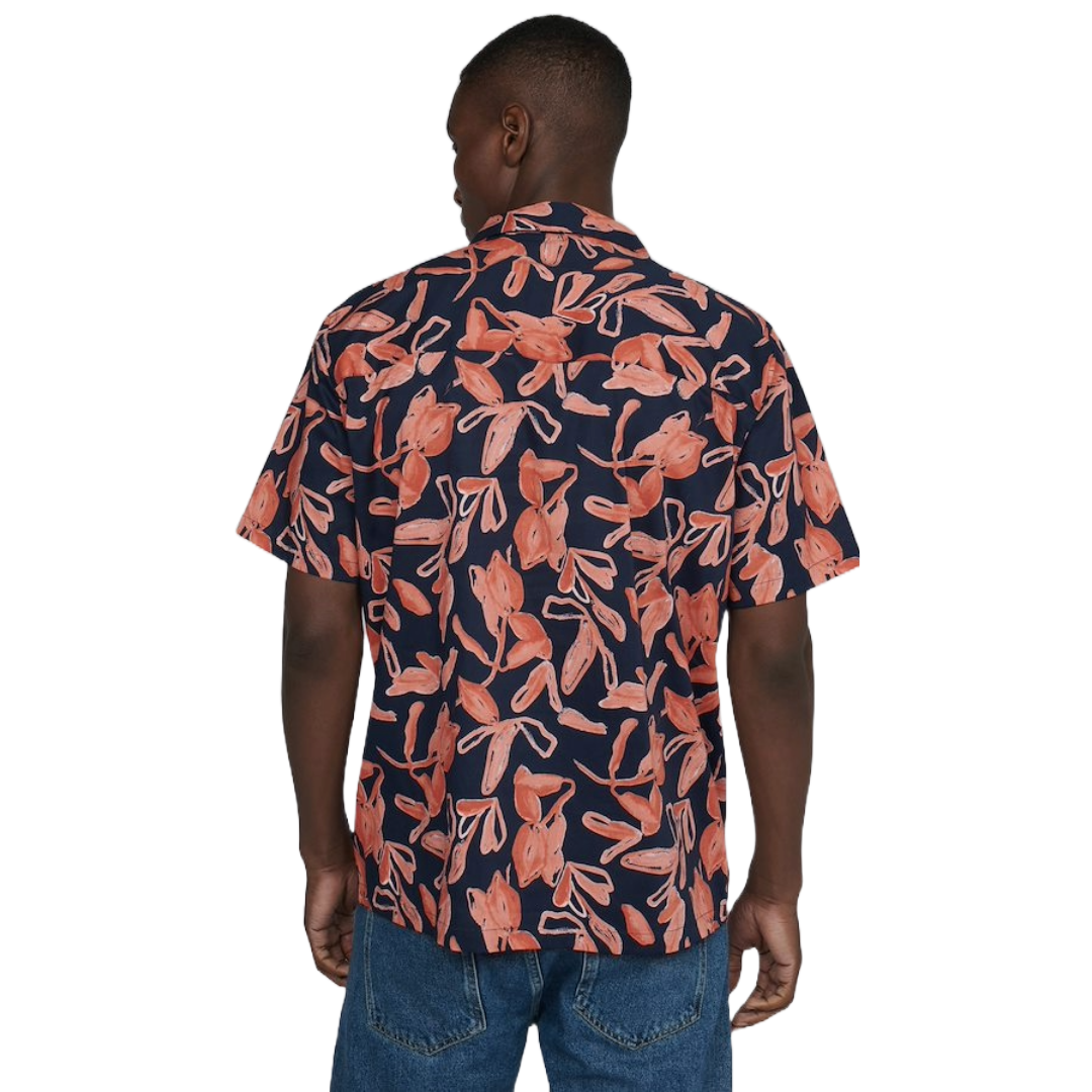 Matinique MAklampo Short Sleeve Print Shirt - Navy