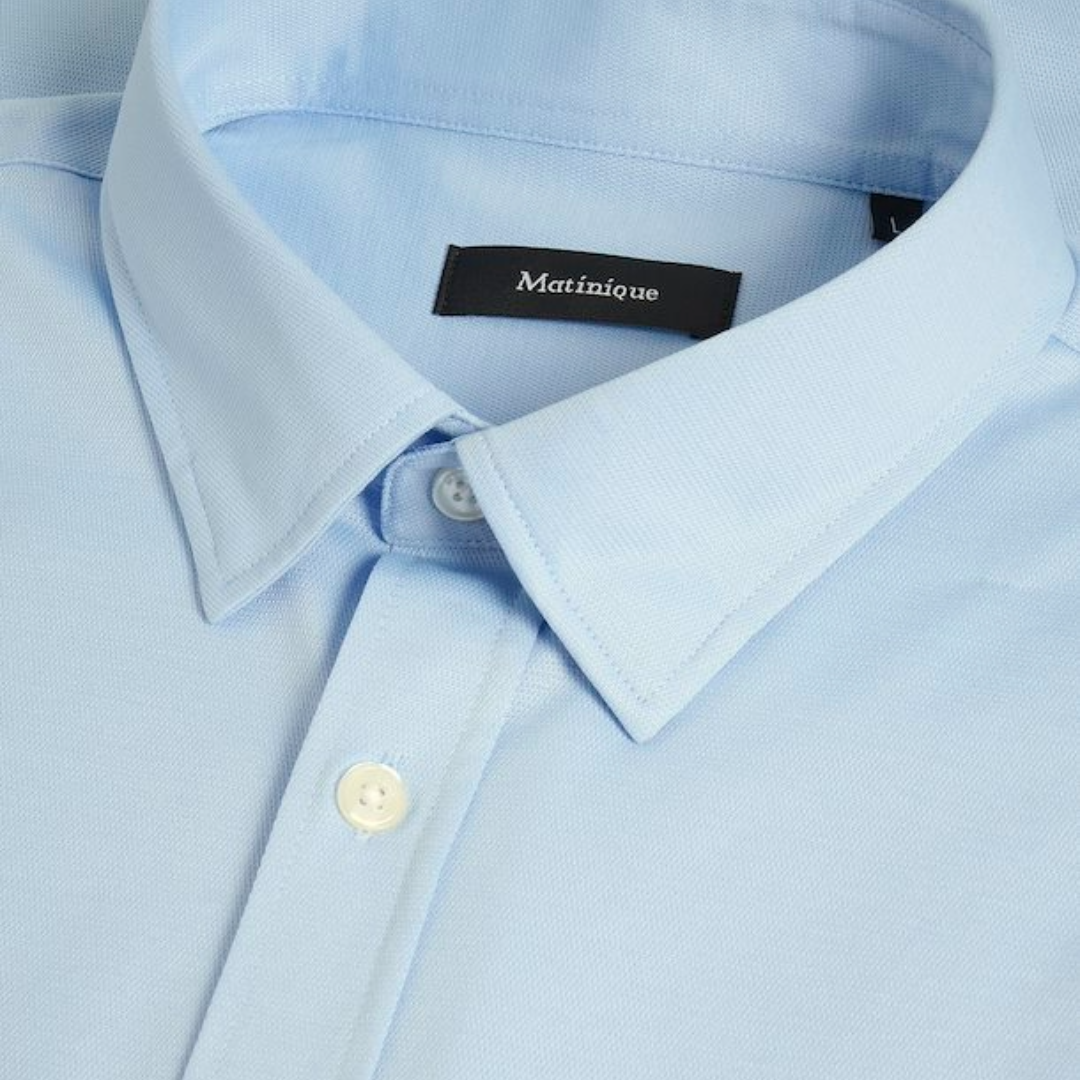 Matinique MAtrostol Plain Stretch Jersey Shirt - Light Blue