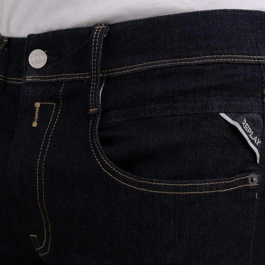 Replay Anbass Hyperflex Slim Fit Jeans - Dark Blue