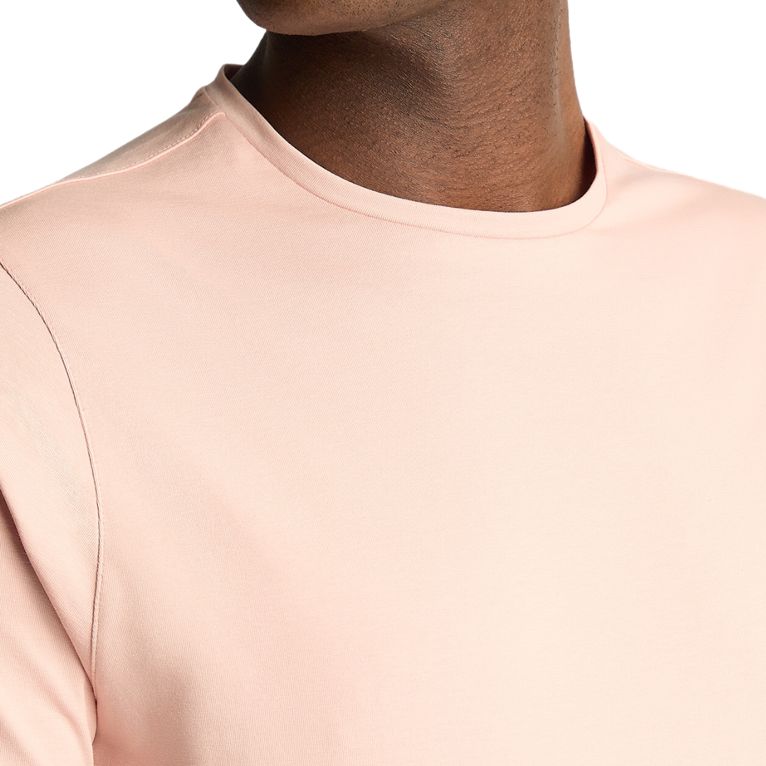 Remus Uomo Stretch Cotton T Shirt - Light Pink