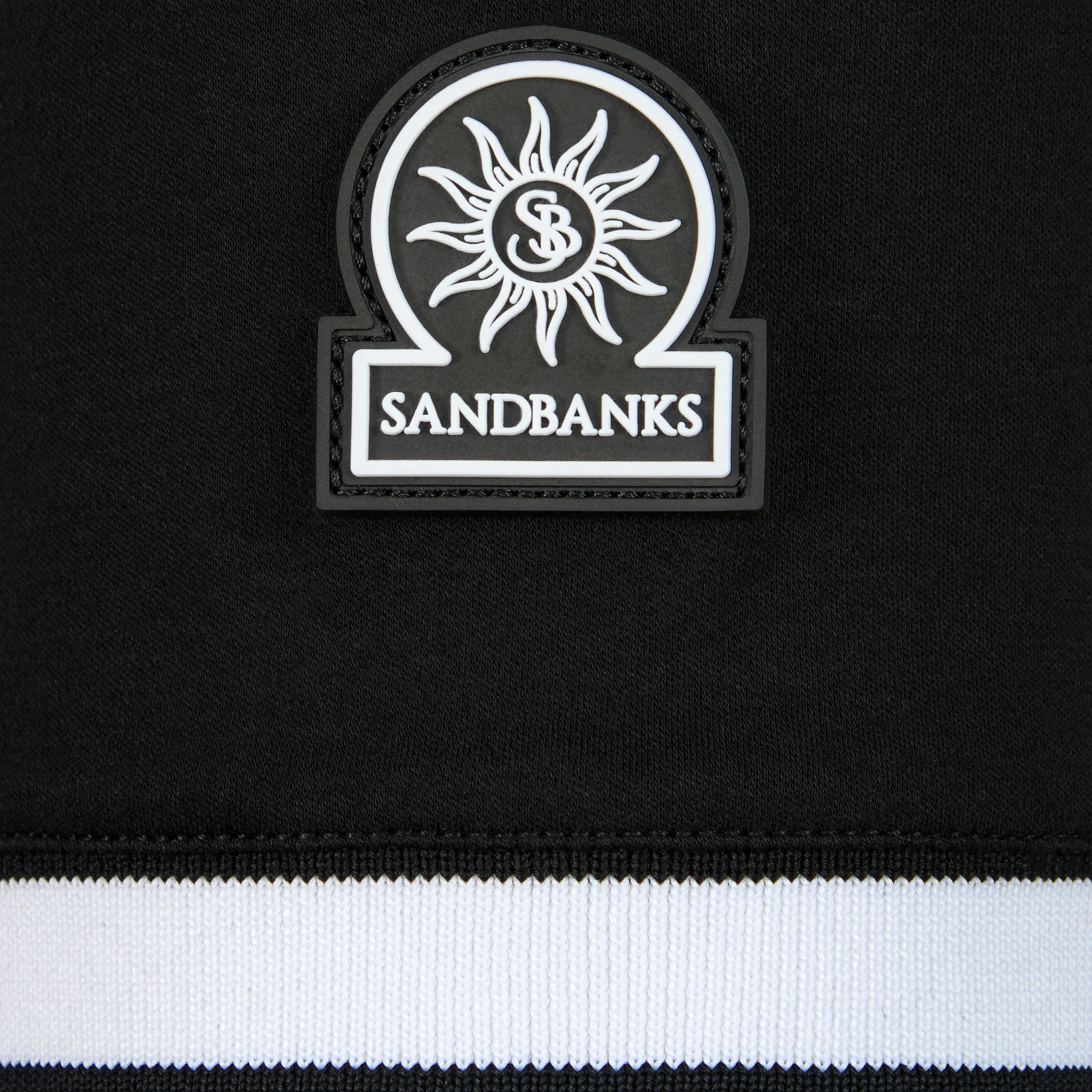 Sandbanks Silicone Zip Polo - Black