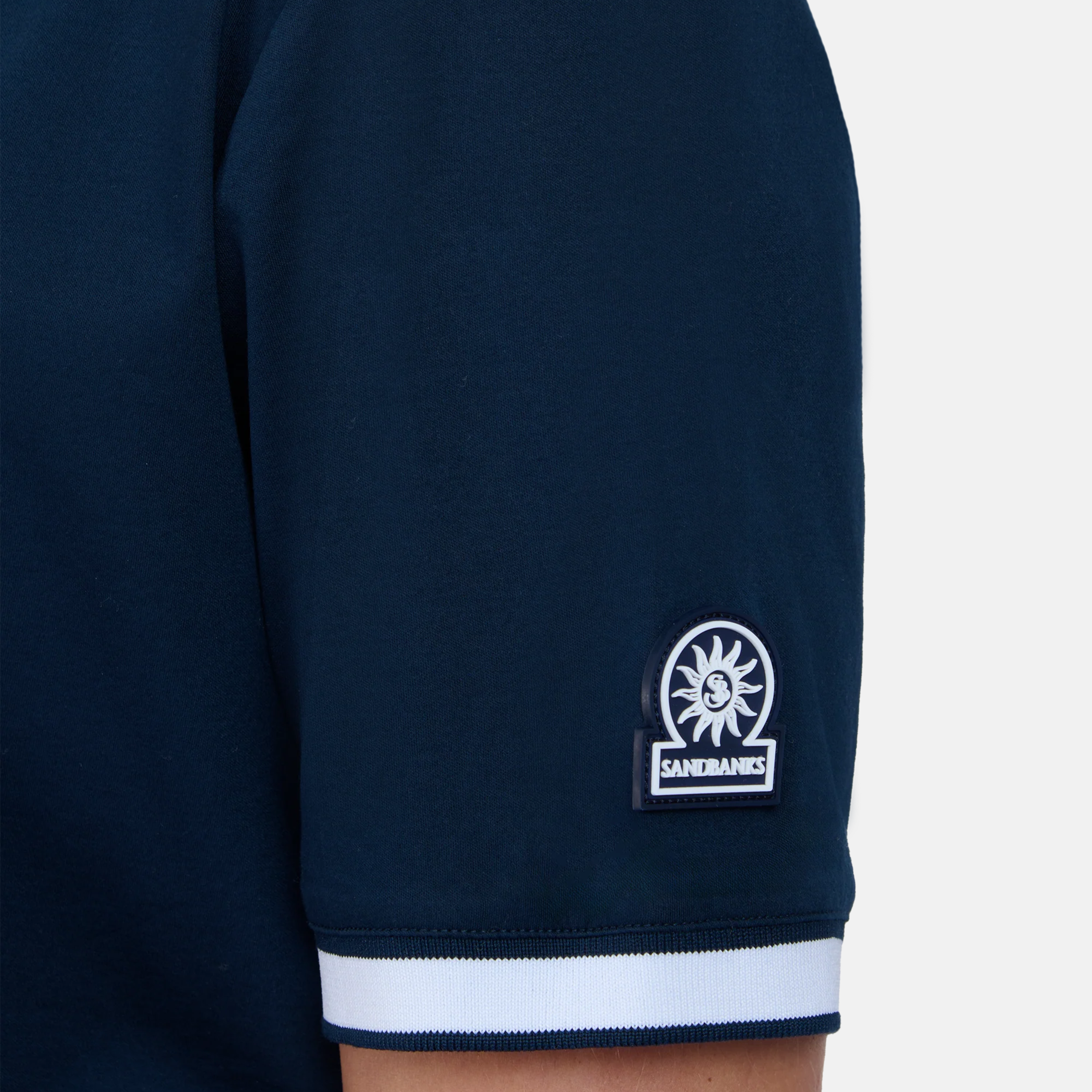Sandbanks Silicone Zip Polo - Navy