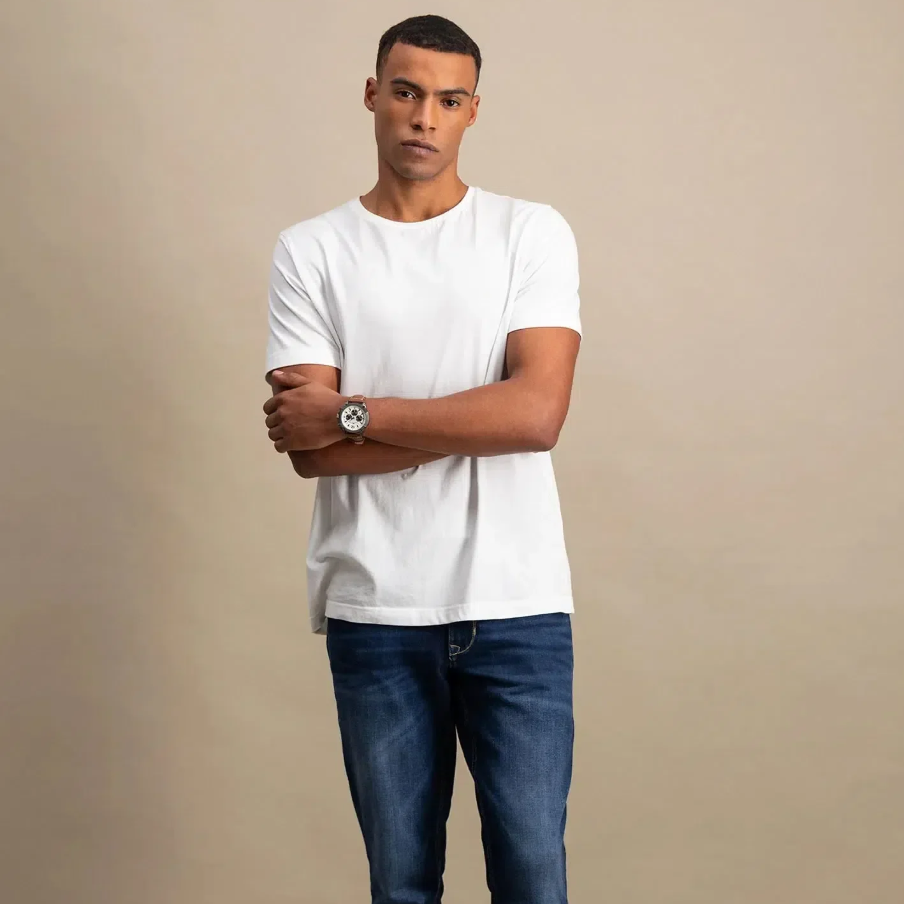 Fynch-Hatton Crew Neck T Shirt - White
