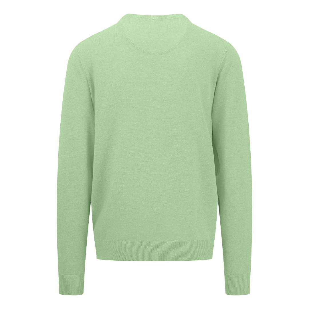 Fynch-Hatton Superfine Cotton Crew Neck - Light Green