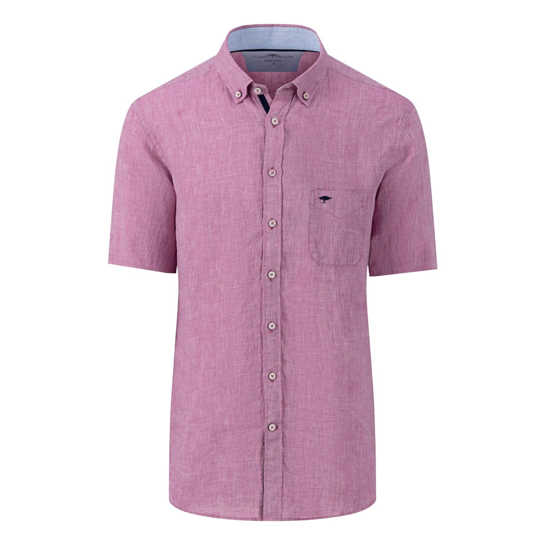 Fynch-Hatton Short Sleeve Linen Shirt - Lavender