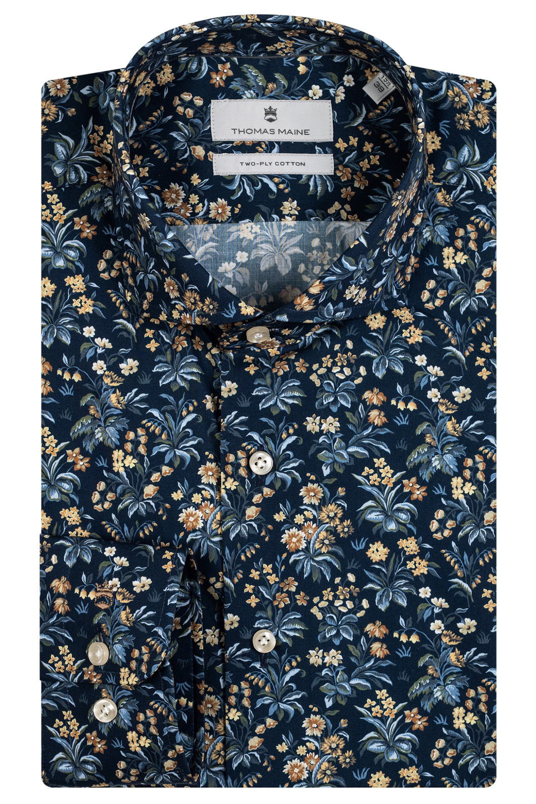 Thomas Maine Floral Print Shirt - Navy