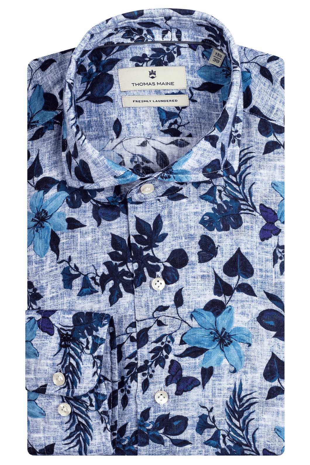 Thomas Maine Flower Print Shirt - Blue