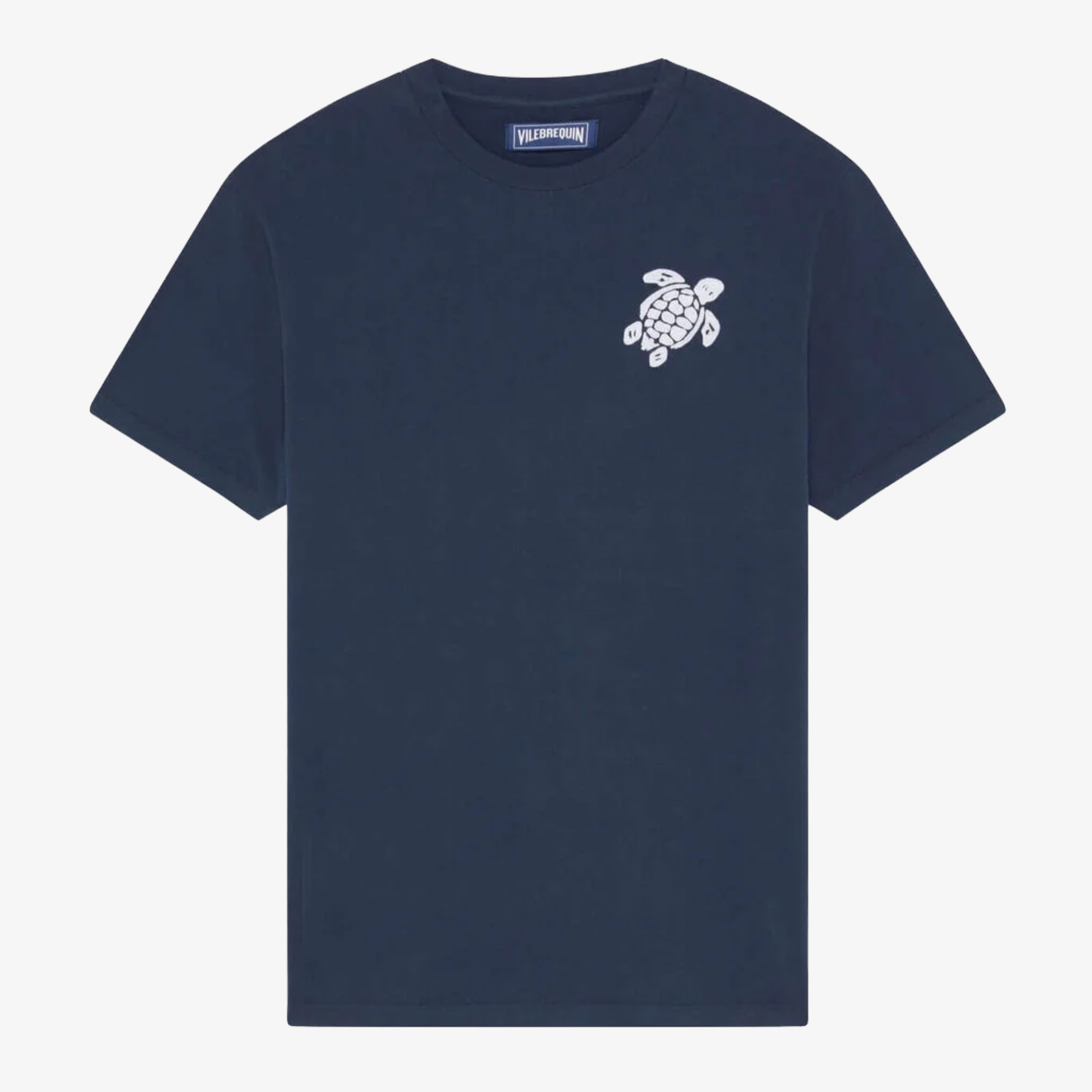 Vilebrequin Cotton T Shirt With Embroidered Turtle - Navy