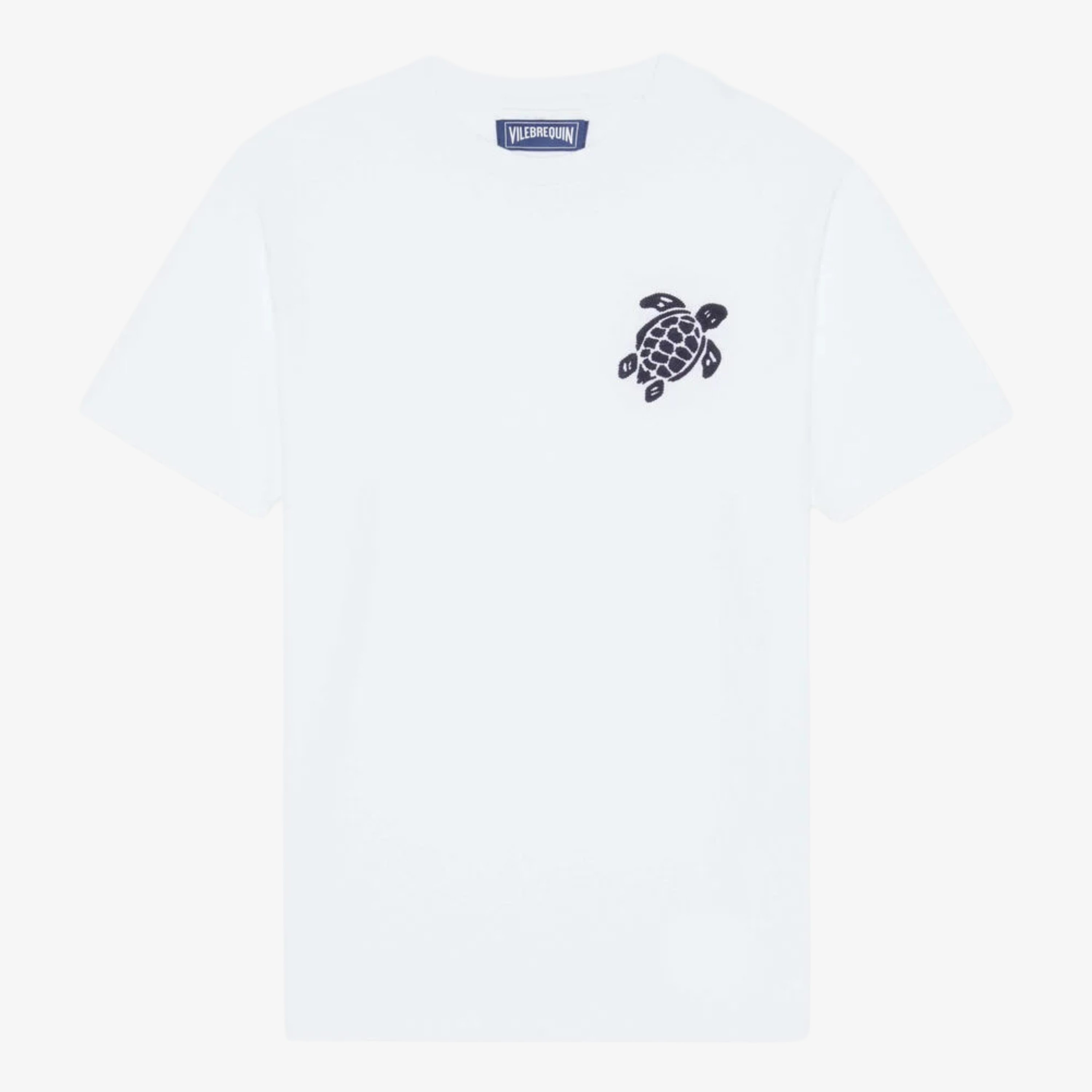 Vilebrequin Cotton T Shirt With Embroidered Turtle - White