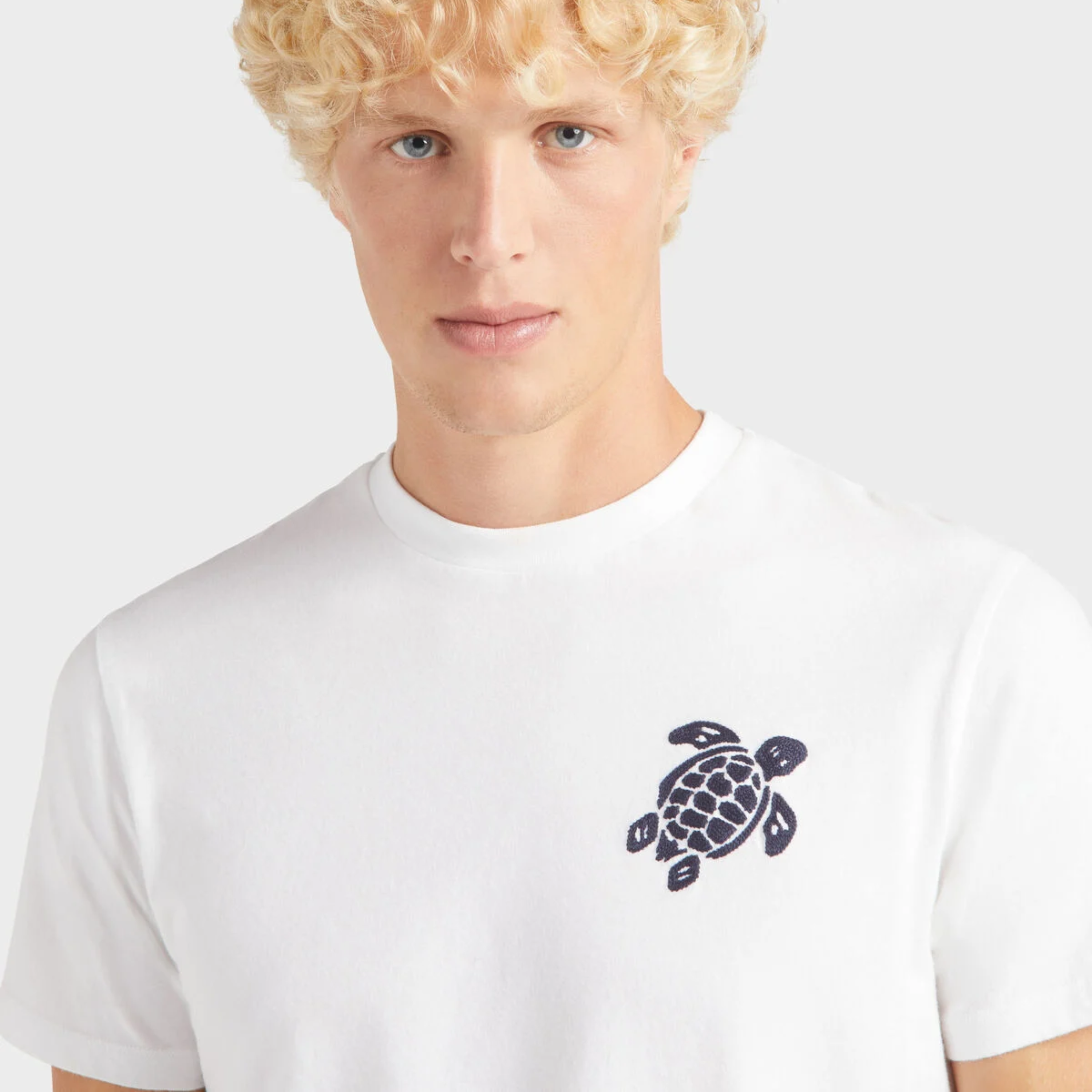 Vilebrequin Cotton T Shirt With Embroidered Turtle - White