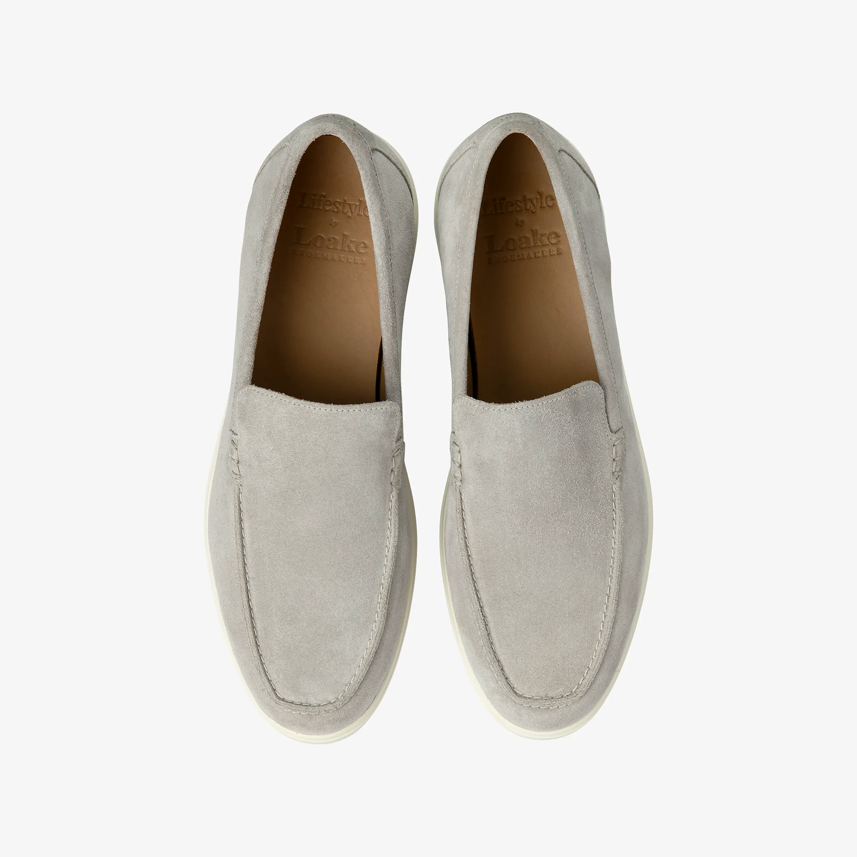 Loake Tuscany Suede Loafer - Stone