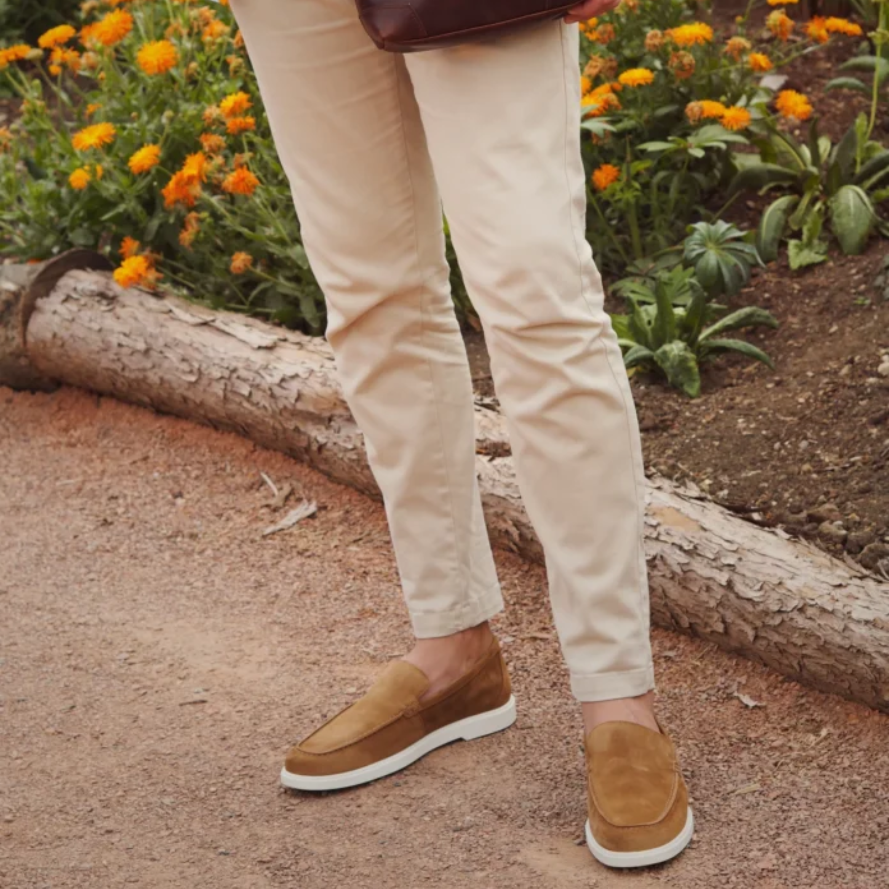 Loake Tuscany Suede Loafer - Chestnut Brown