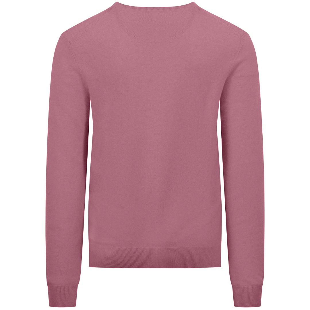 Fynch-Hatton Merino Wool-Cashmere Crew Neck - Pale Pink