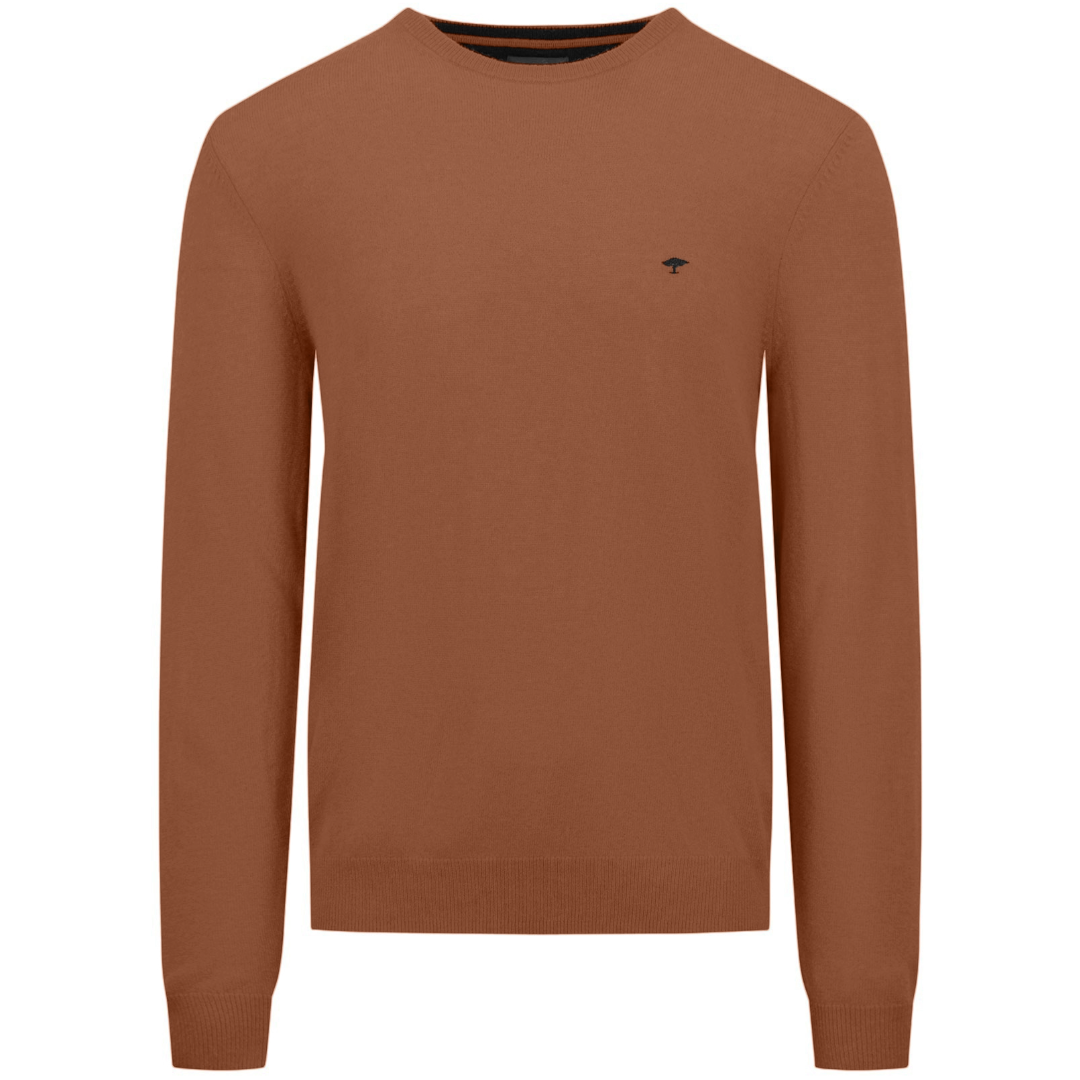 Fynch-Hatton Merino Wool-Cashmere Crew Neck - Hazel