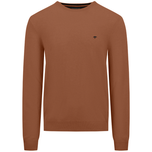 Fynch-Hatton Merino-Cashmere Crew Jumper - Hazel