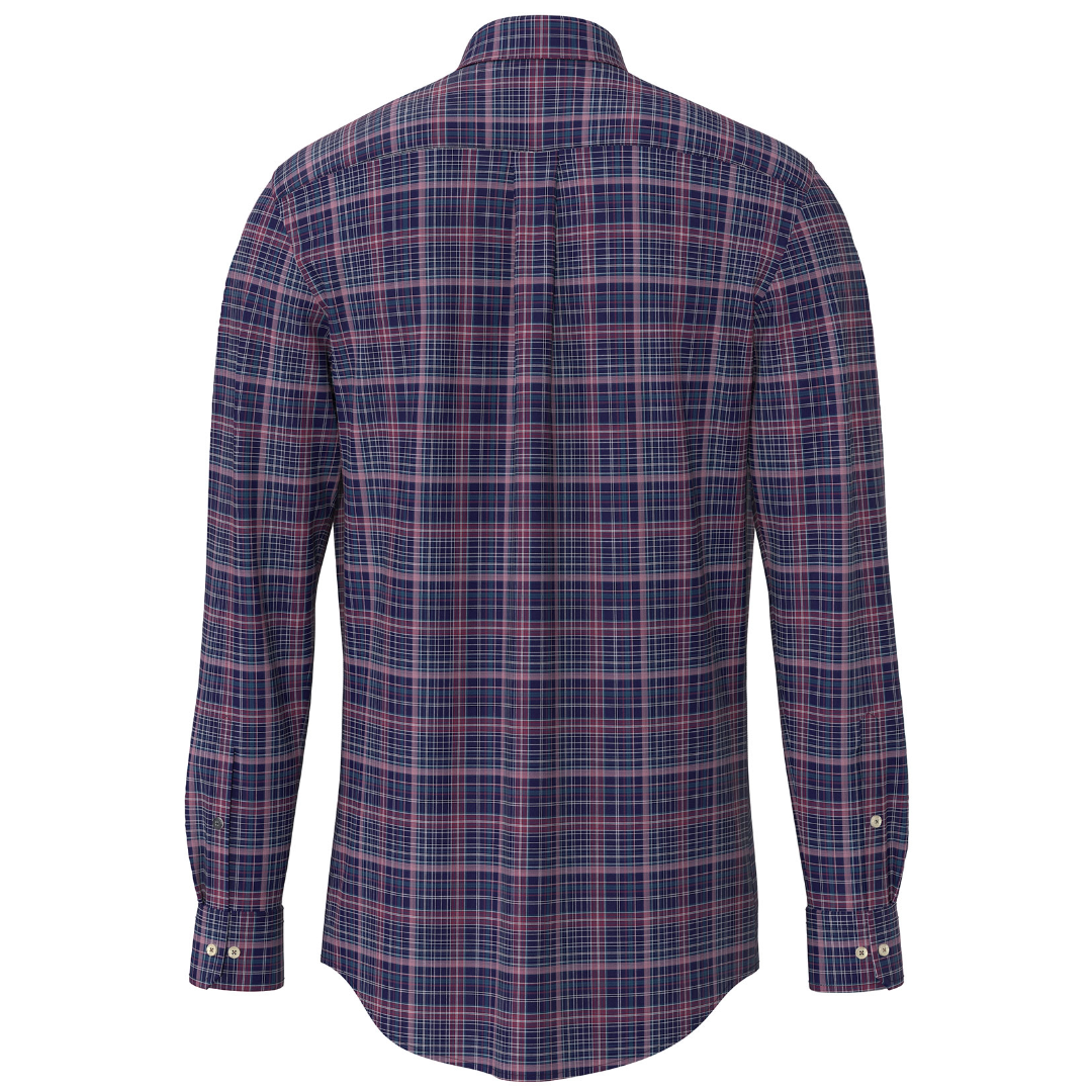 Fynch-Hatton Seasonal Dark Check Shirt - Red