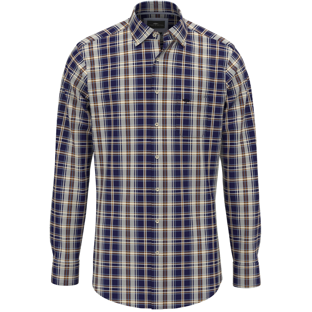 Fynch-Hatton Check Shirt - Navy