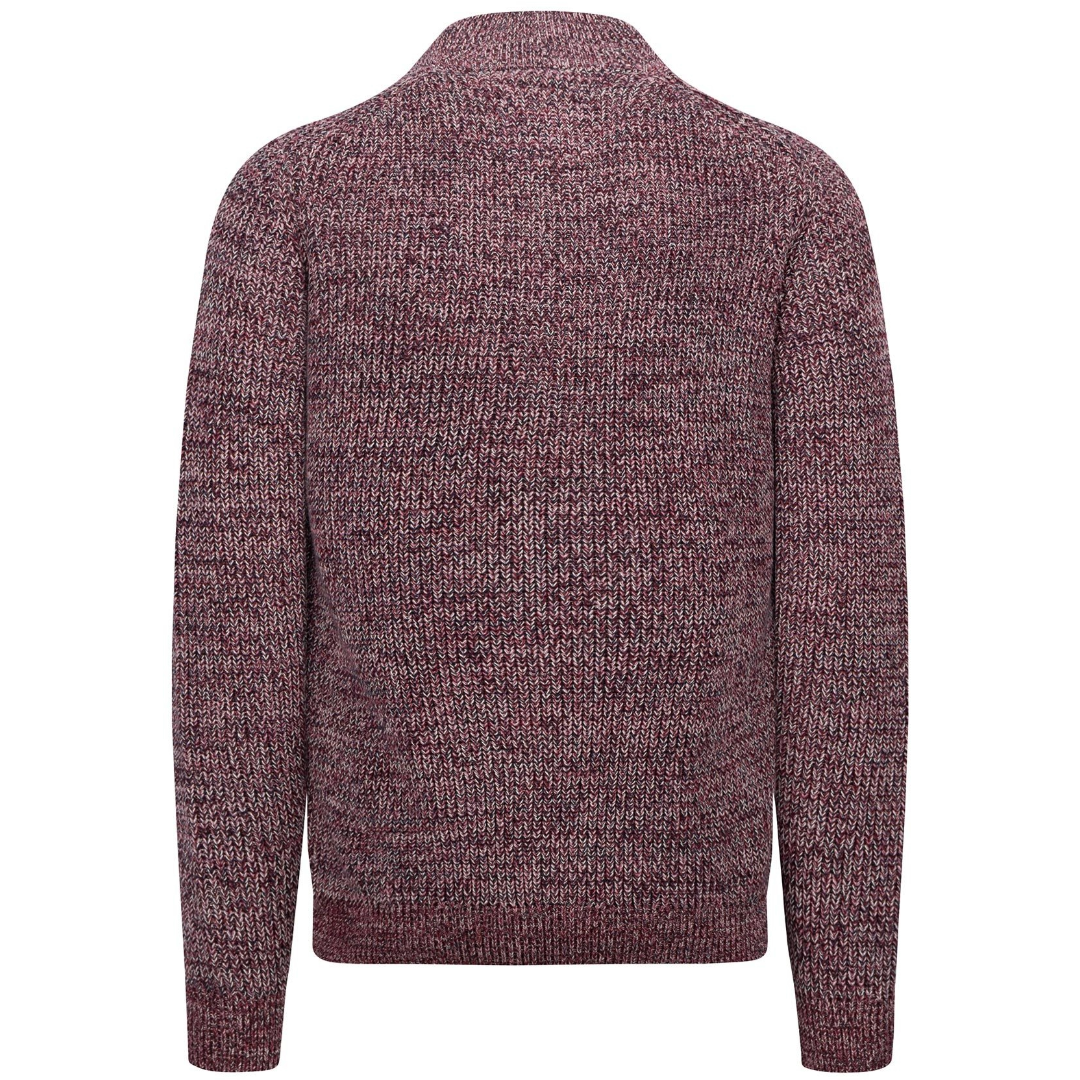 Fynch-Hatton Half Zip Knit Knitwear - Red