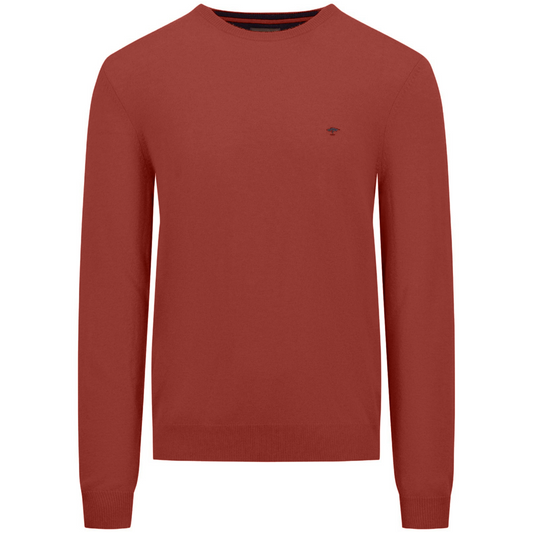 Fynch-Hatton Merino-Cashmere Crew Jumper - Rust