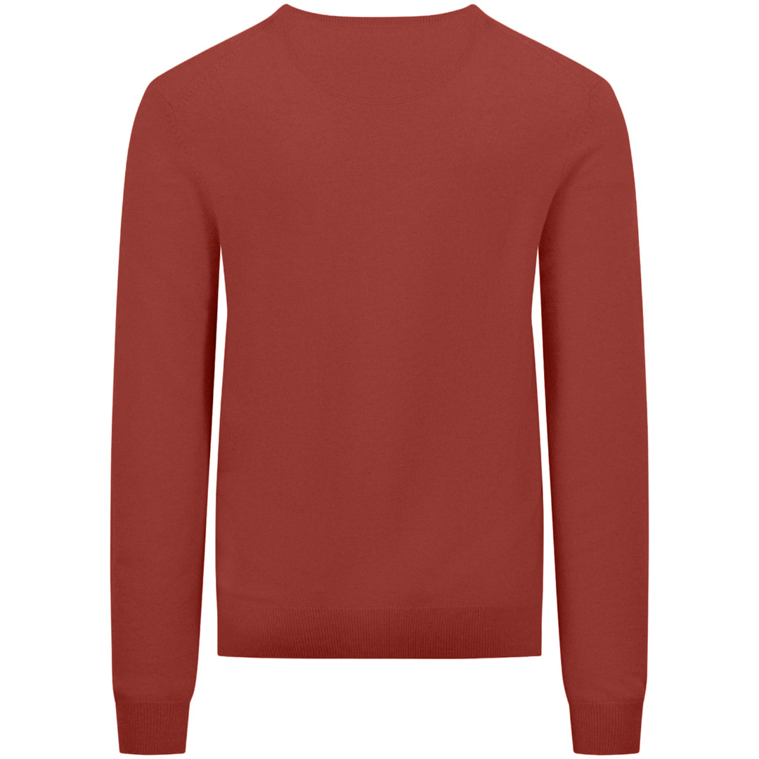 Fynch-Hatton Merino Wool-Cashmere Crew Neck - Rust