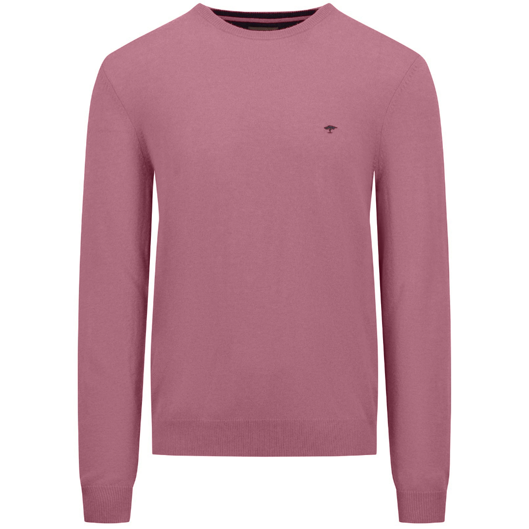 Fynch-Hatton Merino Wool-Cashmere Crew Neck - Pale Pink