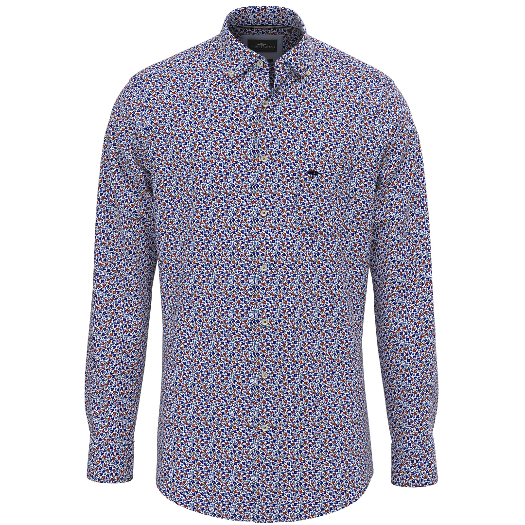 Fynch-Hatton Modern Floral Print Shirt - Navy