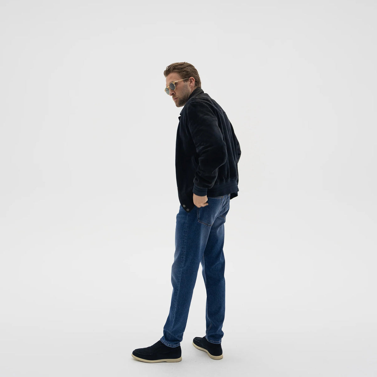 Vingt Quatre Craig Taper Fit Jeans - Mid Blue