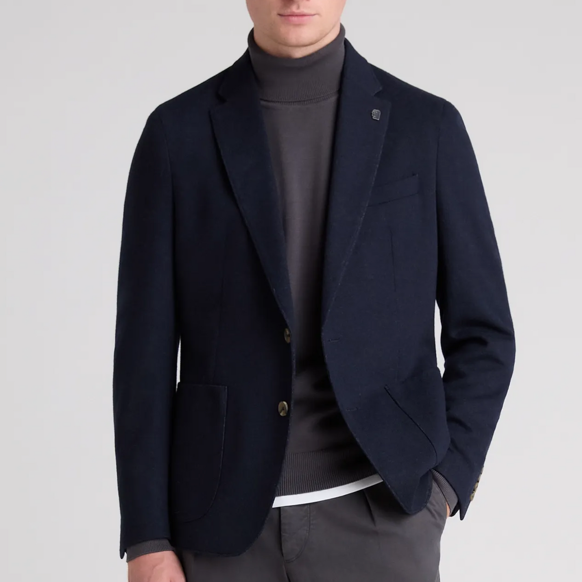 Remus Antoni Wool Blend Jacket - Navy