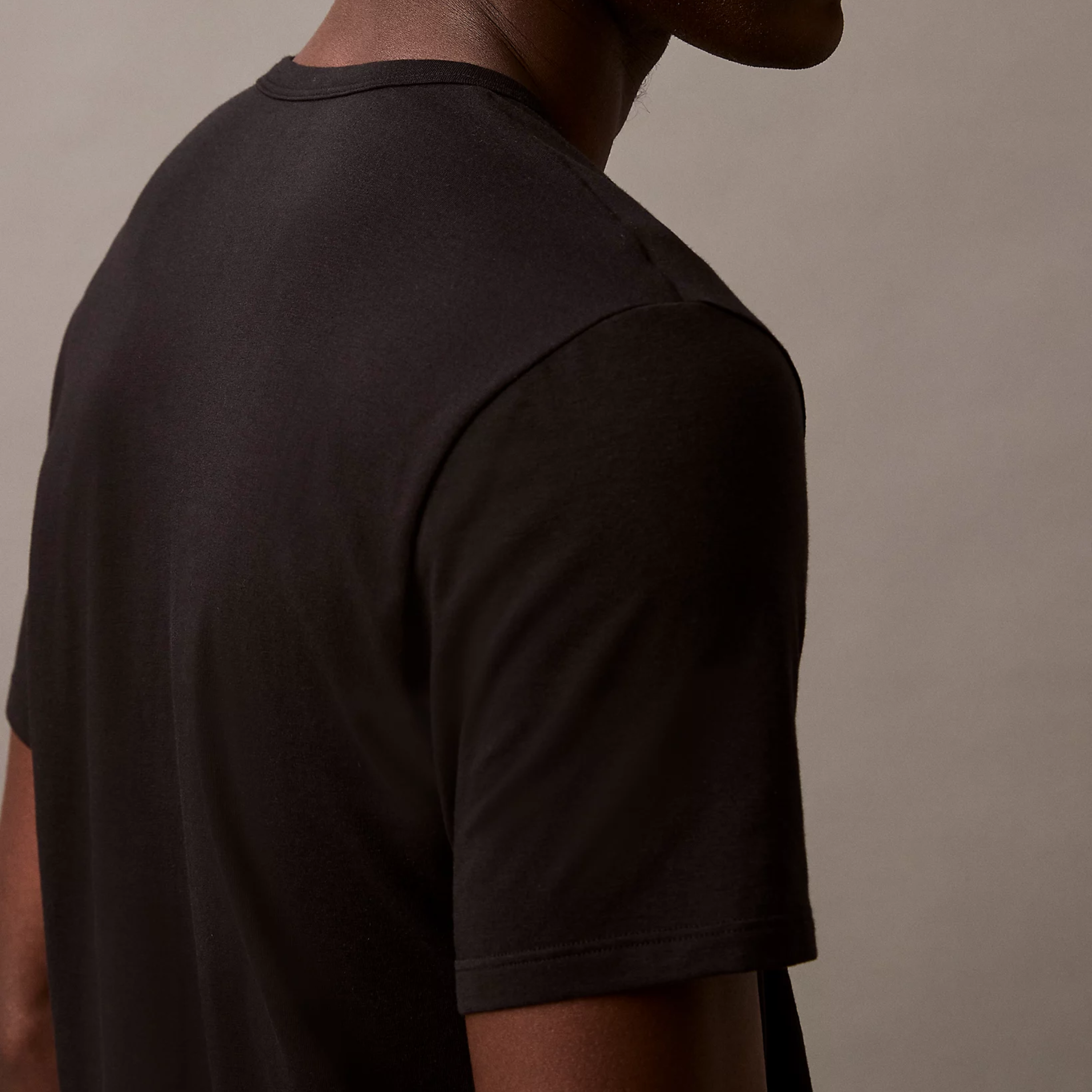 Calvin Klein Slim Cotton Stretch T-Shirts 3 Pack - Black
