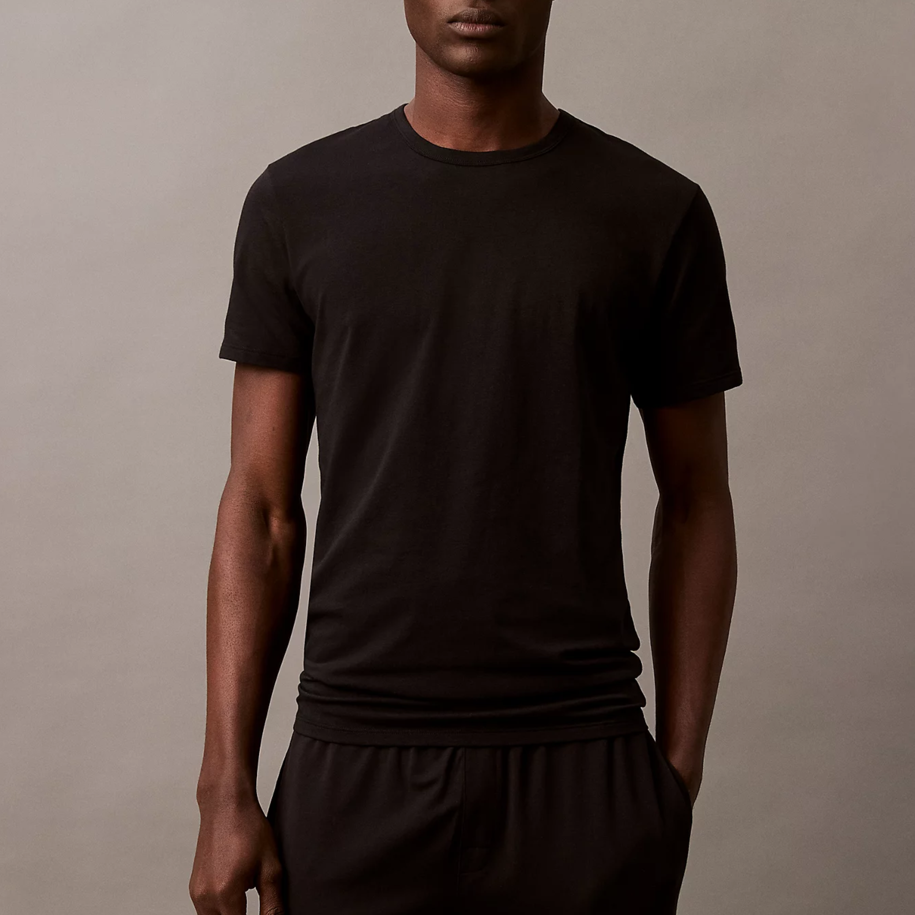 Calvin Klein Slim Cotton Stretch T-Shirts 3 Pack - Black