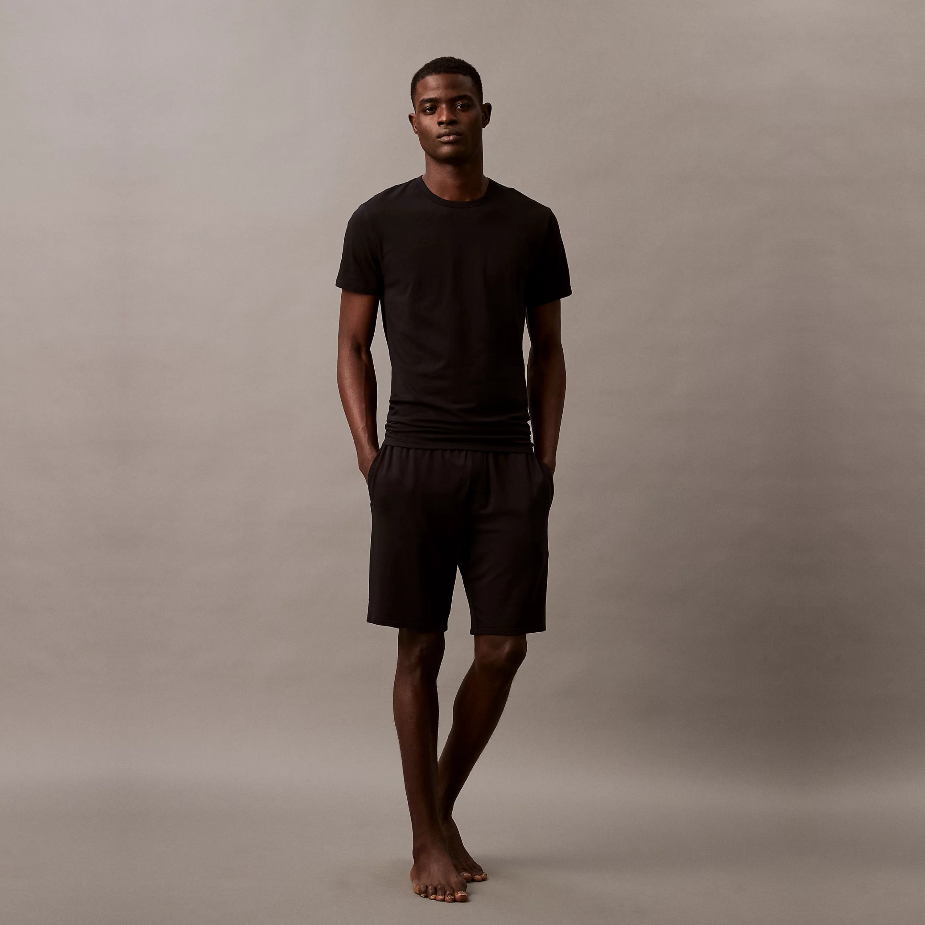 Calvin Klein Slim Cotton Stretch T-Shirts 3 Pack - Black