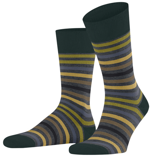 Falke Tinted Stripe Socks - Steel Melange