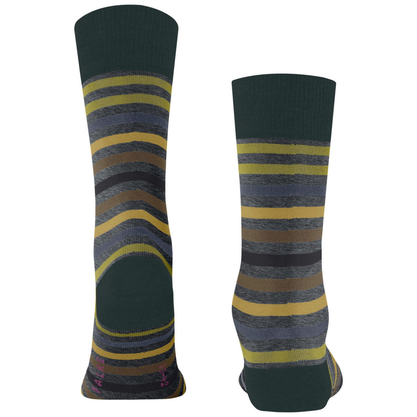 Falke Tinted Stripe Socks - Steel Melange