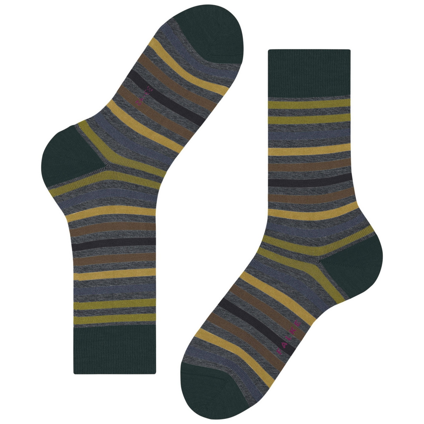 Falke Tinted Stripe Socks - Steel Melange