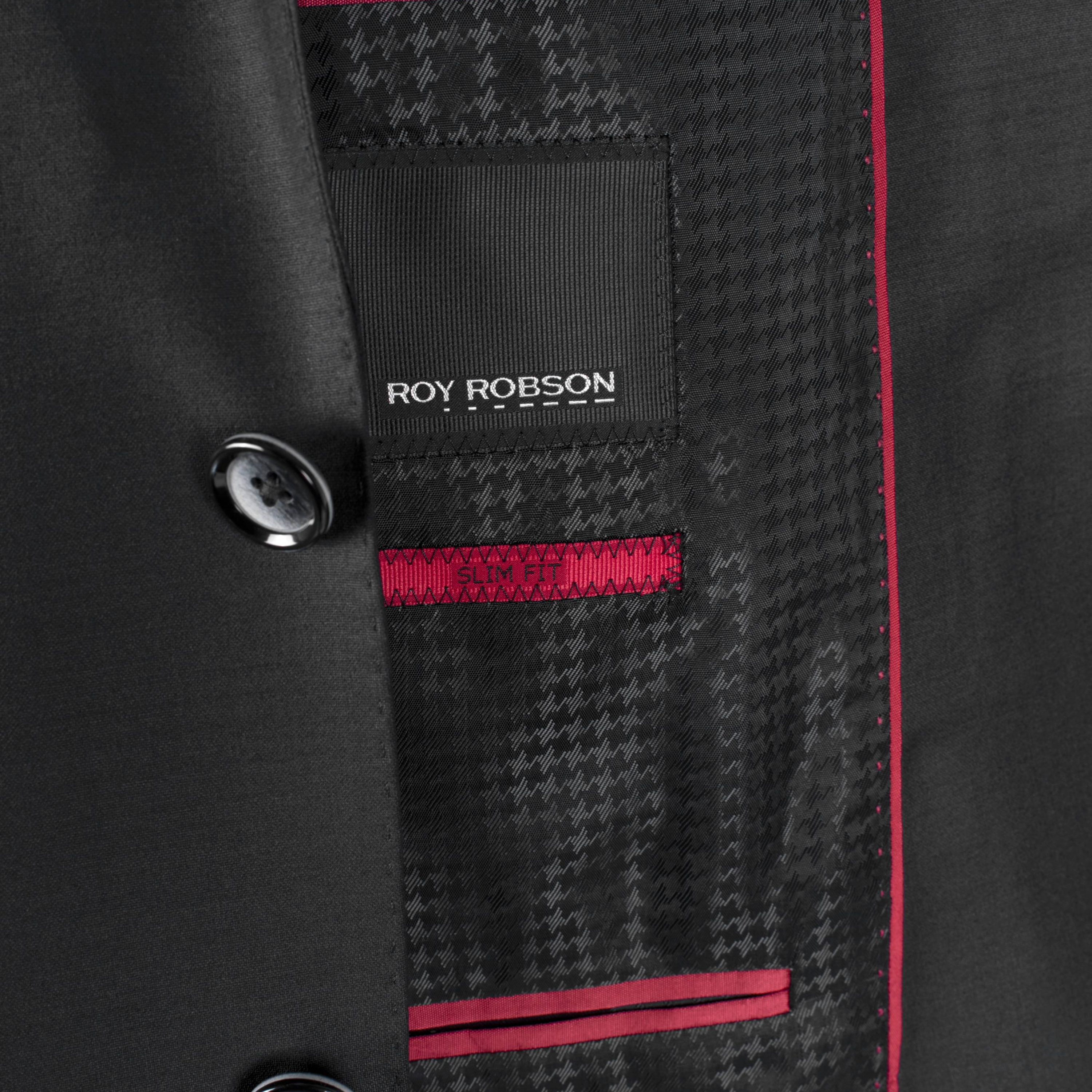 Roy Robson Slim Fit Freestyle Suit Jacket - Black