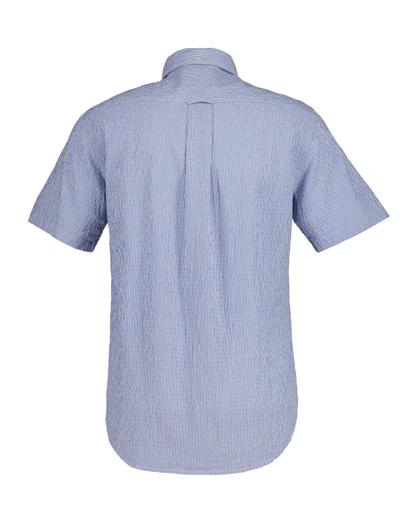 Gant Striped Seersucker Short Sleeve Shirt - Blue